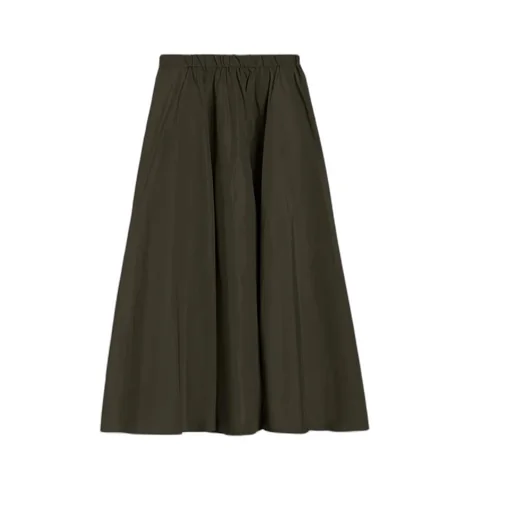 Pleated Mid-Length Skirt