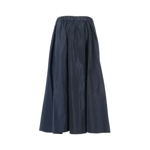Pleated A-Line Mid-Length Skirt