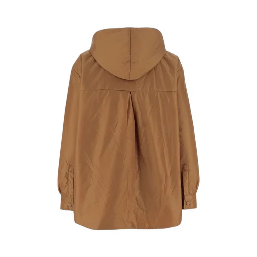 Long Sleeved Press-Stud Hooded Jacket