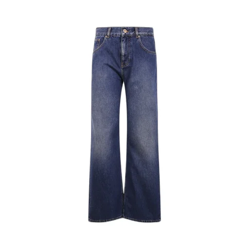 Patch-Detail Cotton Jeans