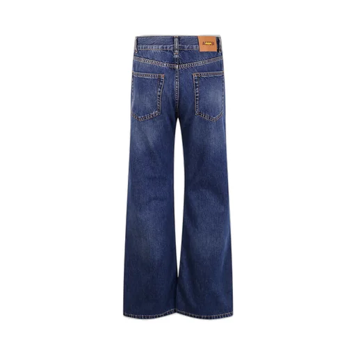 Patch-Detail Cotton Jeans