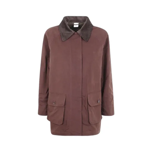Cotton Jacket With Corduroy Collar