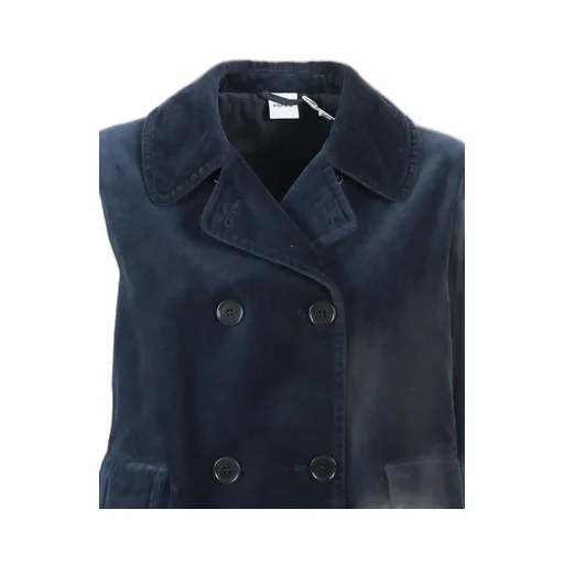 Double-Breasted Velvet-Texture Jacket