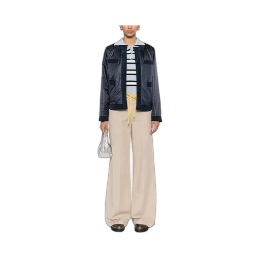 Striped Wide-Leg Trousers
