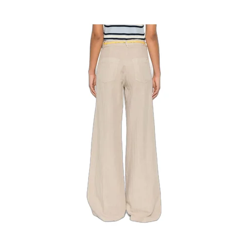Striped Wide-Leg Trousers
