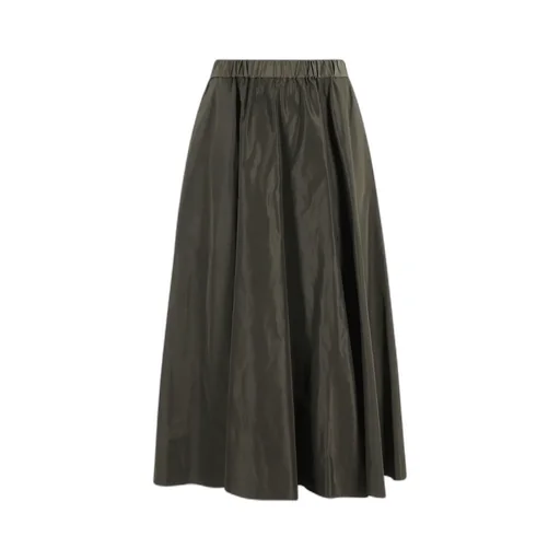 Elastic-Waist Flared Skirt