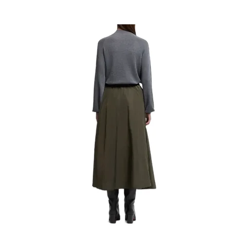Elastic-Waist Flared Skirt