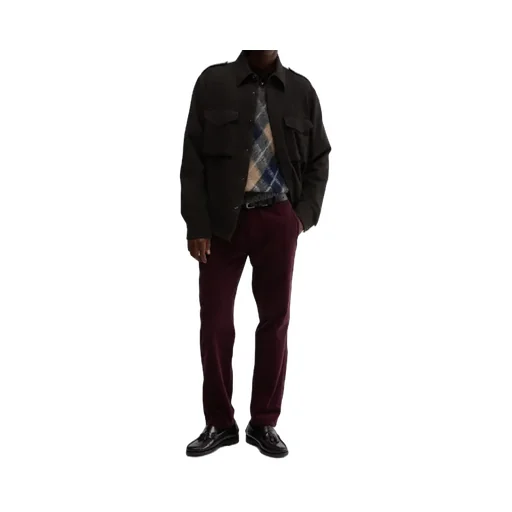 Velvet Checked Casual Pants