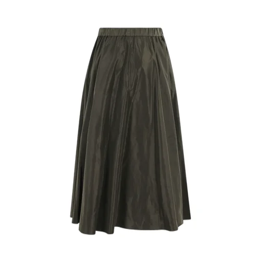 Elastic-Waist Flared Skirt