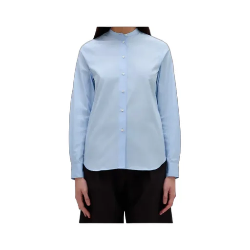 Mandarin-Collar Cotton Shirt