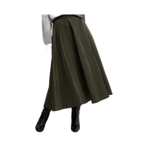 Elastic-Waist Flared Skirt