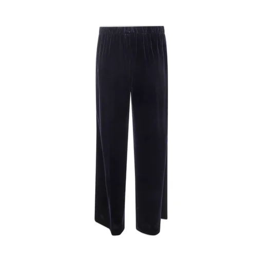 Velvet Elastic-Waist Trousers