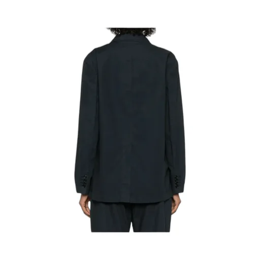 Double-Breasted Cotton Blazer