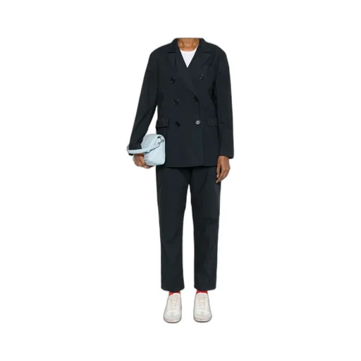 Double-Breasted Cotton Blazer