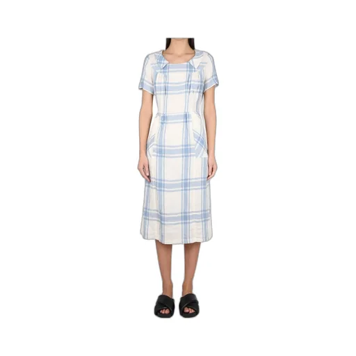 Checked Midi Dress