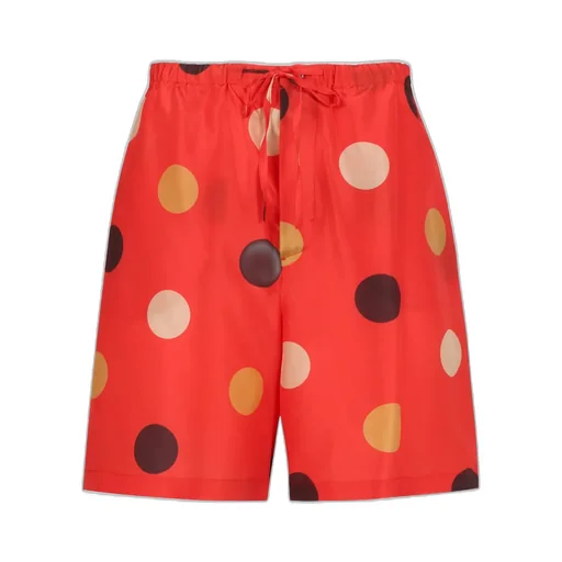 Polka-Dot Printed Drawstring Shorts