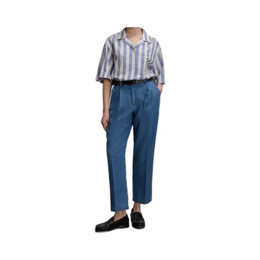 Chambray Tapered Trousers