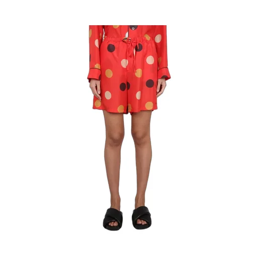 Polka-Dot Printed Drawstring Shorts