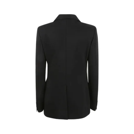 Flap-Pocketed Double-Breasted Blazer