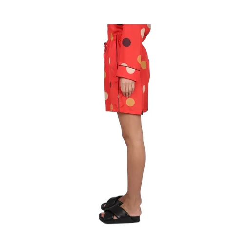 Polka-Dot Printed Drawstring Shorts