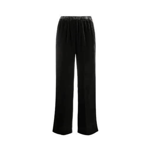 Velvet Wide-Leg Track Pants