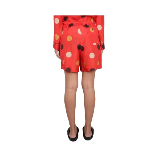 Polka-Dot Printed Drawstring Shorts