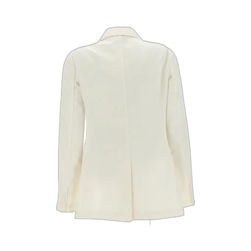 Flap-Pocketed Double-Breasted Blazer