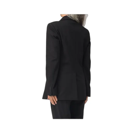Flap-Pocketed Double-Breasted Blazer