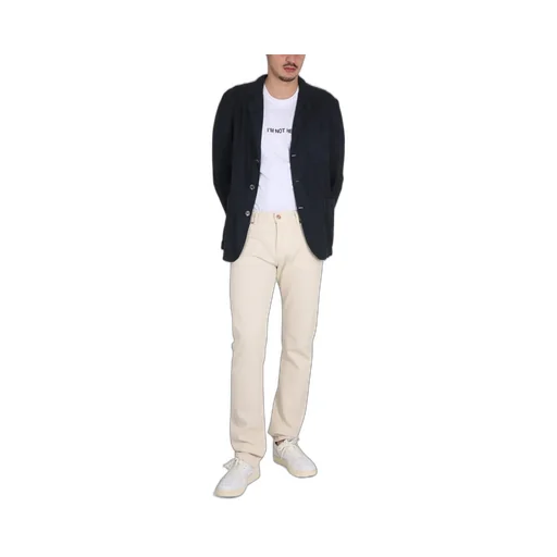 Belt-Looped Mid-Rise Jeans