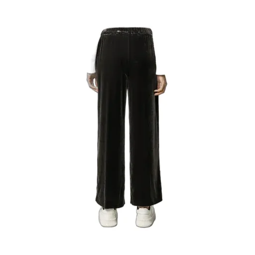 Velvet Wide-Leg Track Pants