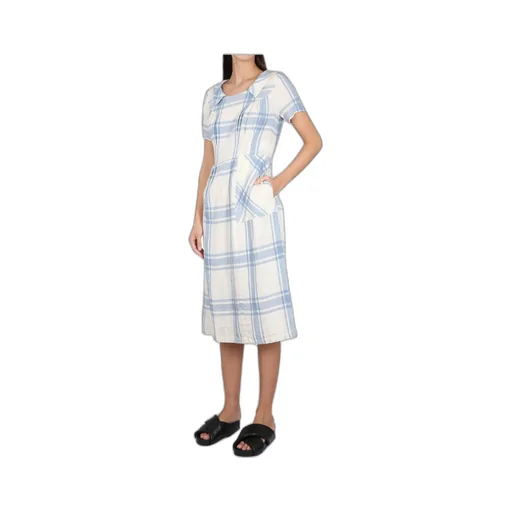 Checked Midi Dress