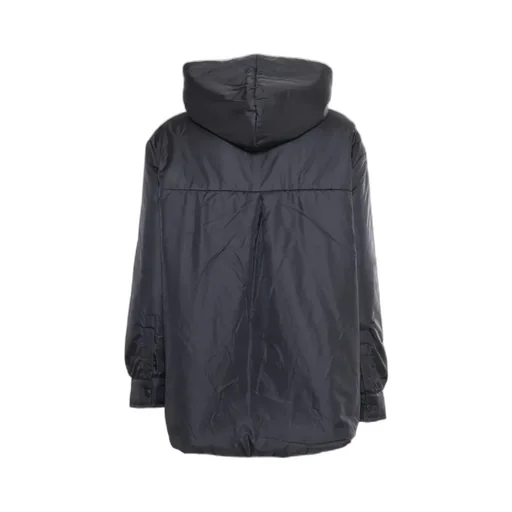 Long Sleeved Press-Stud Hooded Jacket
