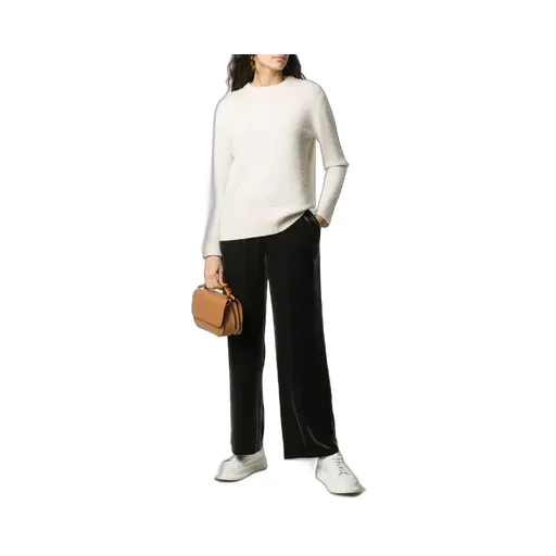 Velvet Wide-Leg Track Pants