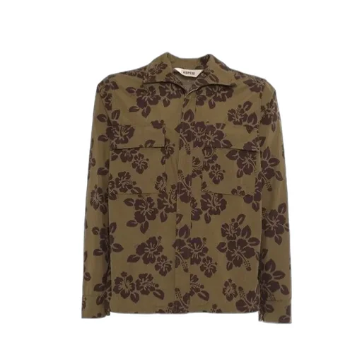 Jarvis Shirt With Khaki Flowers