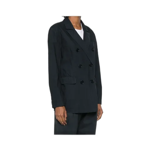 Double-Breasted Cotton Blazer