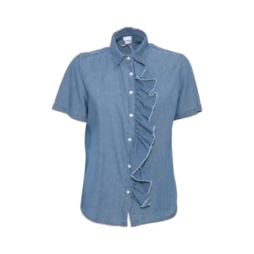 Short Sleeve Ruffled Detail Shirt