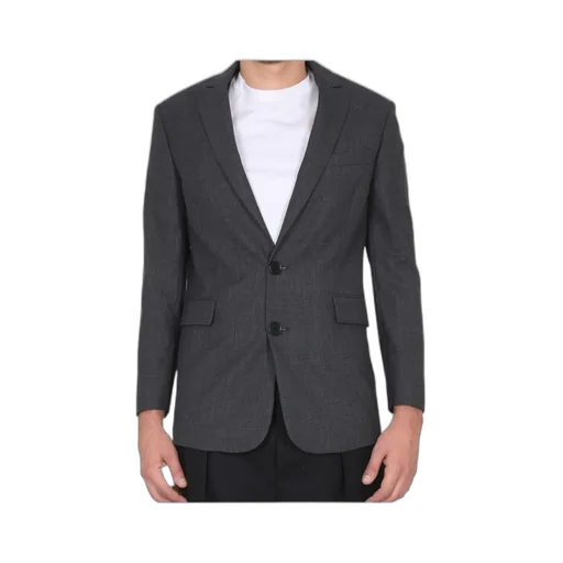 Flap-Pocketed Single-Breasted Blazer