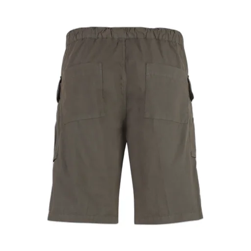 Buttoned Flap-Pocketed Cargo Shorts