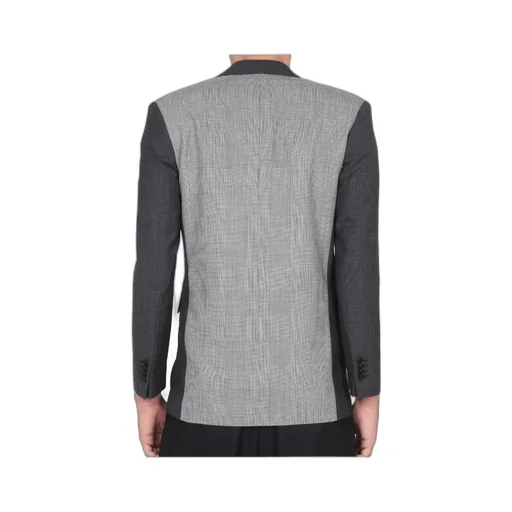 Flap-Pocketed Single-Breasted Blazer