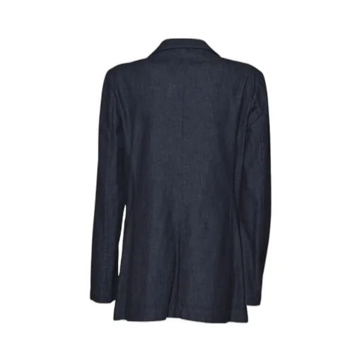 Long-Sleeved Buttoned Denim Shirt