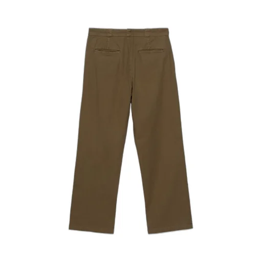 Twill Straight-Leg Trousers