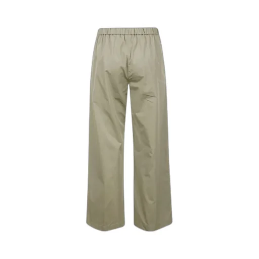Wide-Leg Elasticated-Waistband Trousers