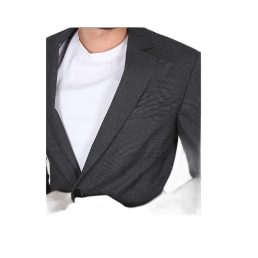 Flap-Pocketed Single-Breasted Blazer
