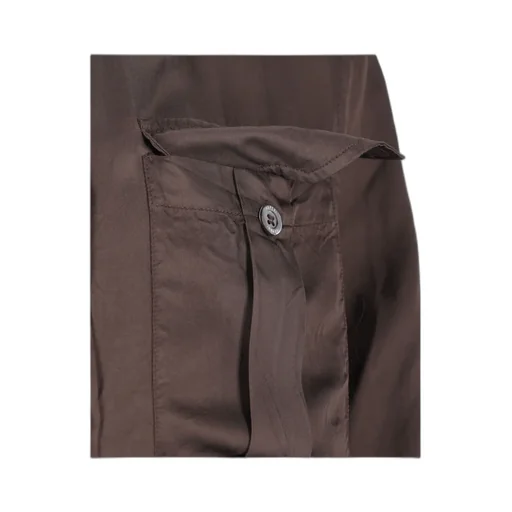 Long-Sleeved Curved Hem Shirt