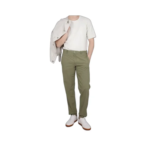 Straight-Leg Drawstring Chino Trousers