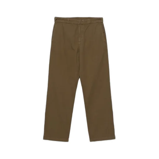 Twill Straight-Leg Trousers
