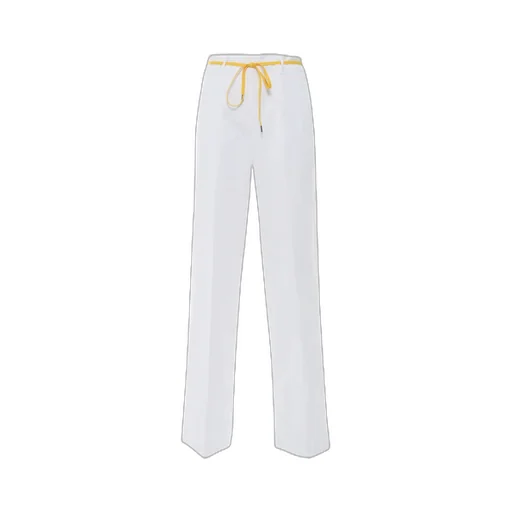 Contrast Belted Casual Pants