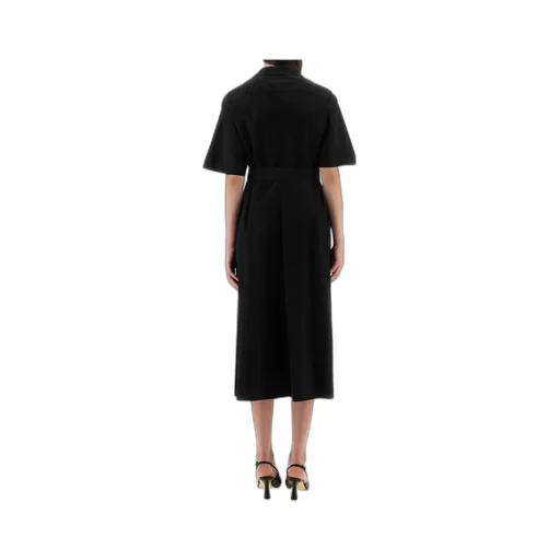 V-Neck Belted Dress