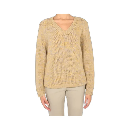 Long-Sleeved V-Neck Knit Jumper