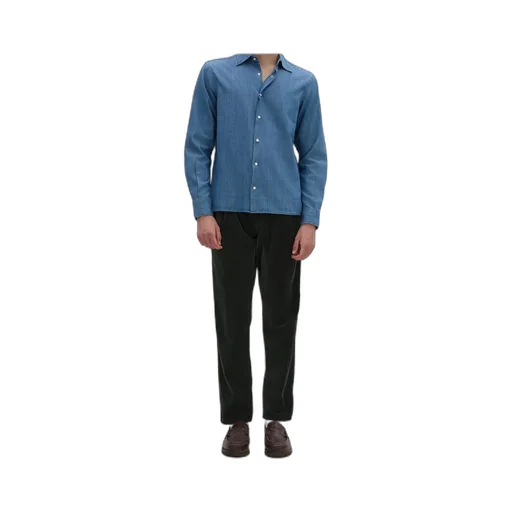 Long-Sleeved Denim Shirt